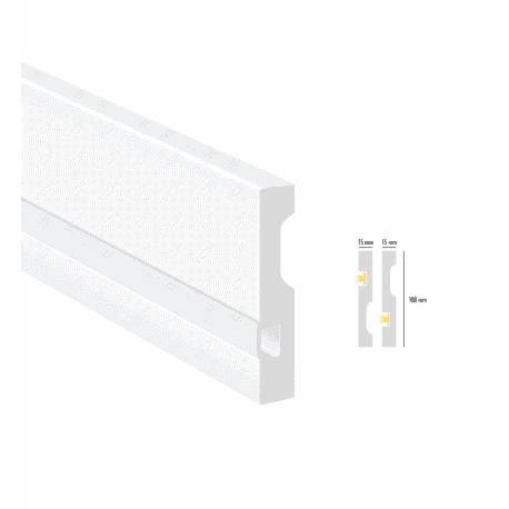 rodapie blanco led