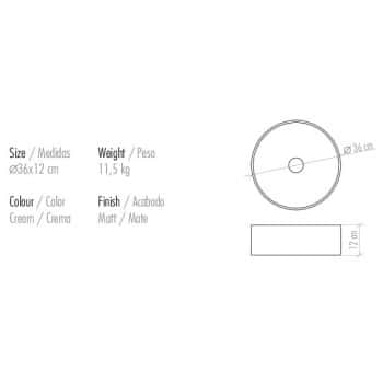 medidas lavabo piedra