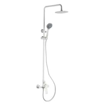 columna ducha blanca