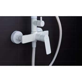 grifo ducha blanco mate