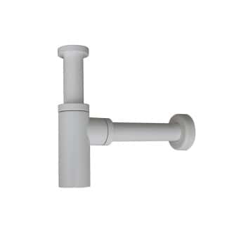 sifon desague lavabo blanco mate