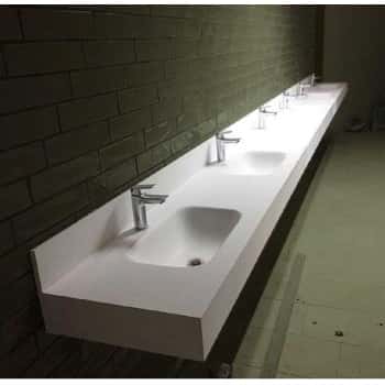 encimera resina 2 lavabos