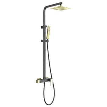 columna ducha suecia negro oro