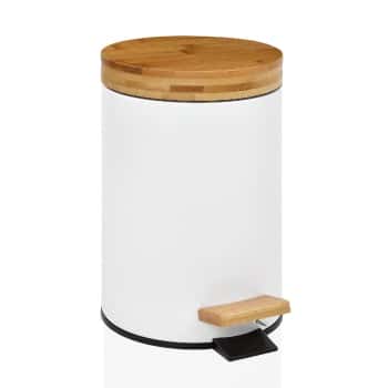 papelera blanca madera