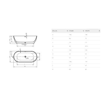 medidas bañera trento