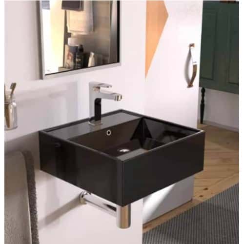 lavabo suspendido negro