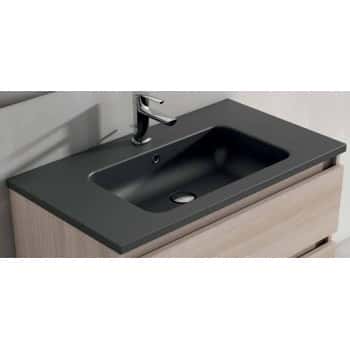 encimera lavabo negra