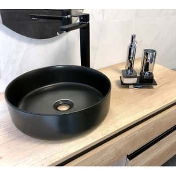 lavabo porcelana negro