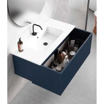 mueble baño azul