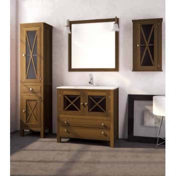 mueble baño madera pino