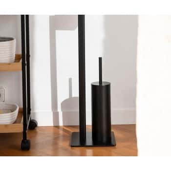 portarrollo y escobillero negros