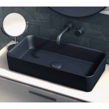 lavabo rectangular negro