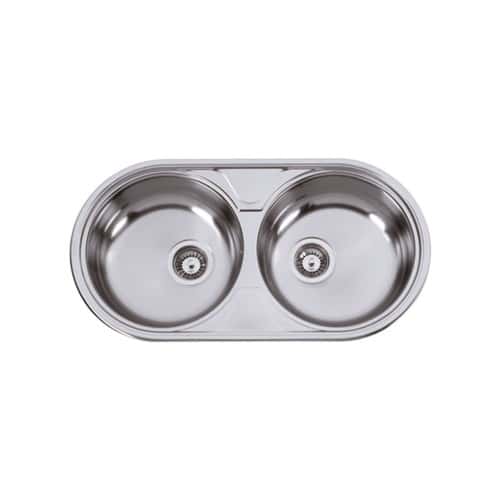 fregadero 2 senos redondo