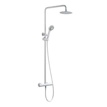 columna ducha termostática blanca mate