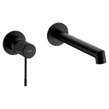 monomando empotrado negro mate