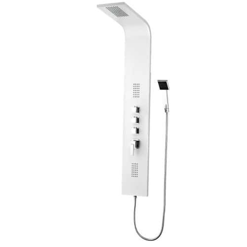 columna ducha blanca