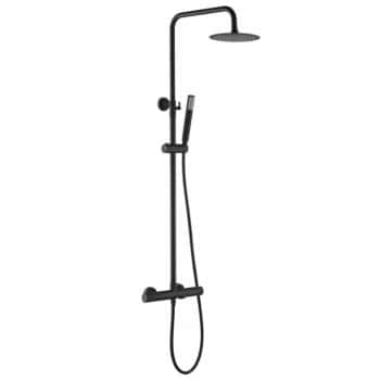 columna ducha bañera negra