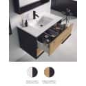 mueble natural con tirador negro