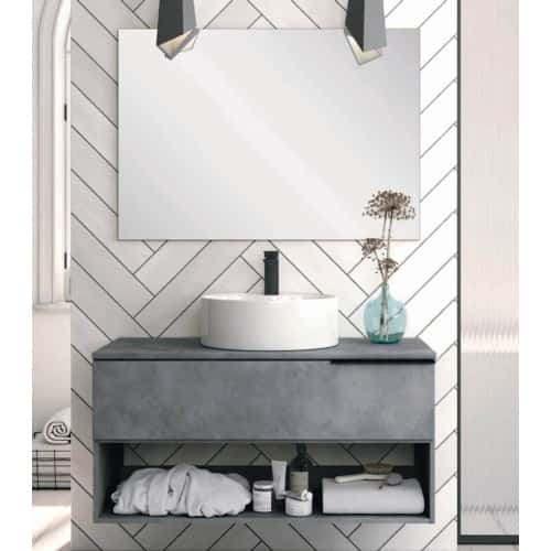 mueble baño cemento