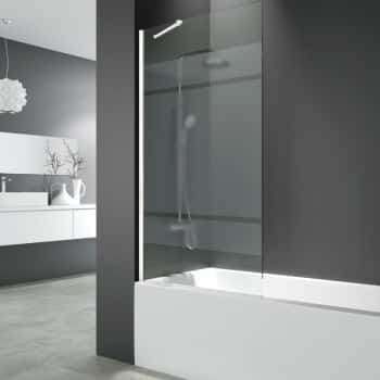 mampara bañera blanca