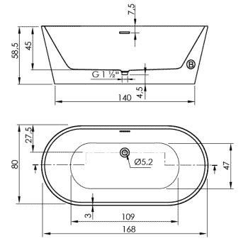 medidas bañera torino