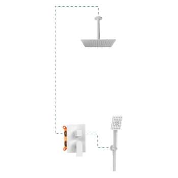 empotrado ducha blanco