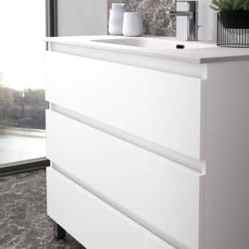 mueble baño blanco mate