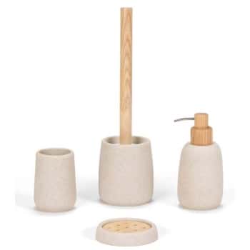 accesorios baño color tierra