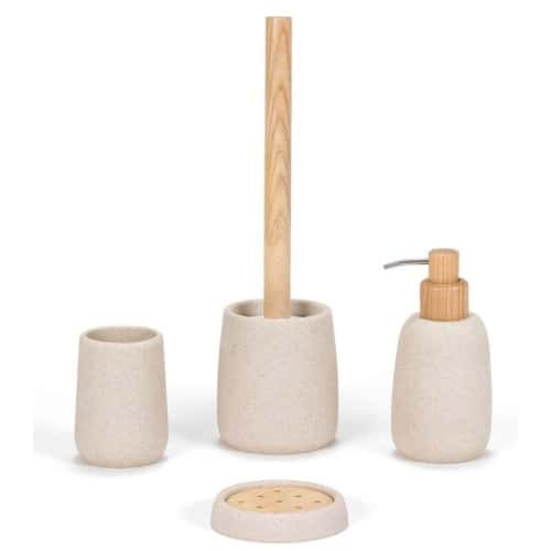 accesorios baño color tierra