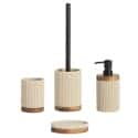 accesorios baño beige