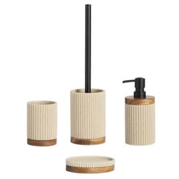 accesorios baño beige
